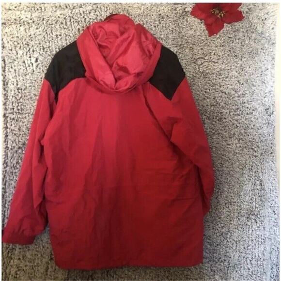 Baru Sports Men's Red Coat Hooded Parka with Fleece Removable Lining Size M - Picture 3 of 14